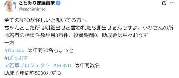 月3万件と、Colaboの年間30名ちょっと、ぱっぷす等の年間数名を比較したX投稿の本人本文
