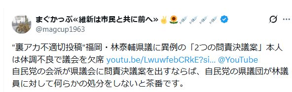 まぐかっぷさんのX投稿の保存画面
